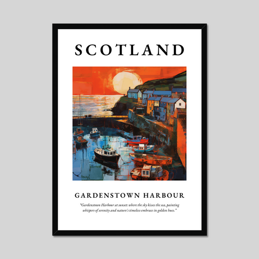 Poster of Gardenstown Harbour, Scotland.