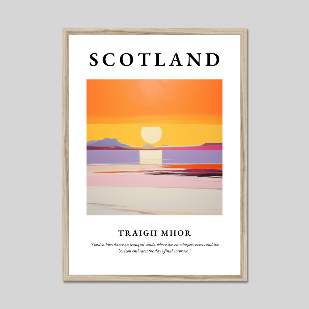 Poster in a natural frame with the word Scotland