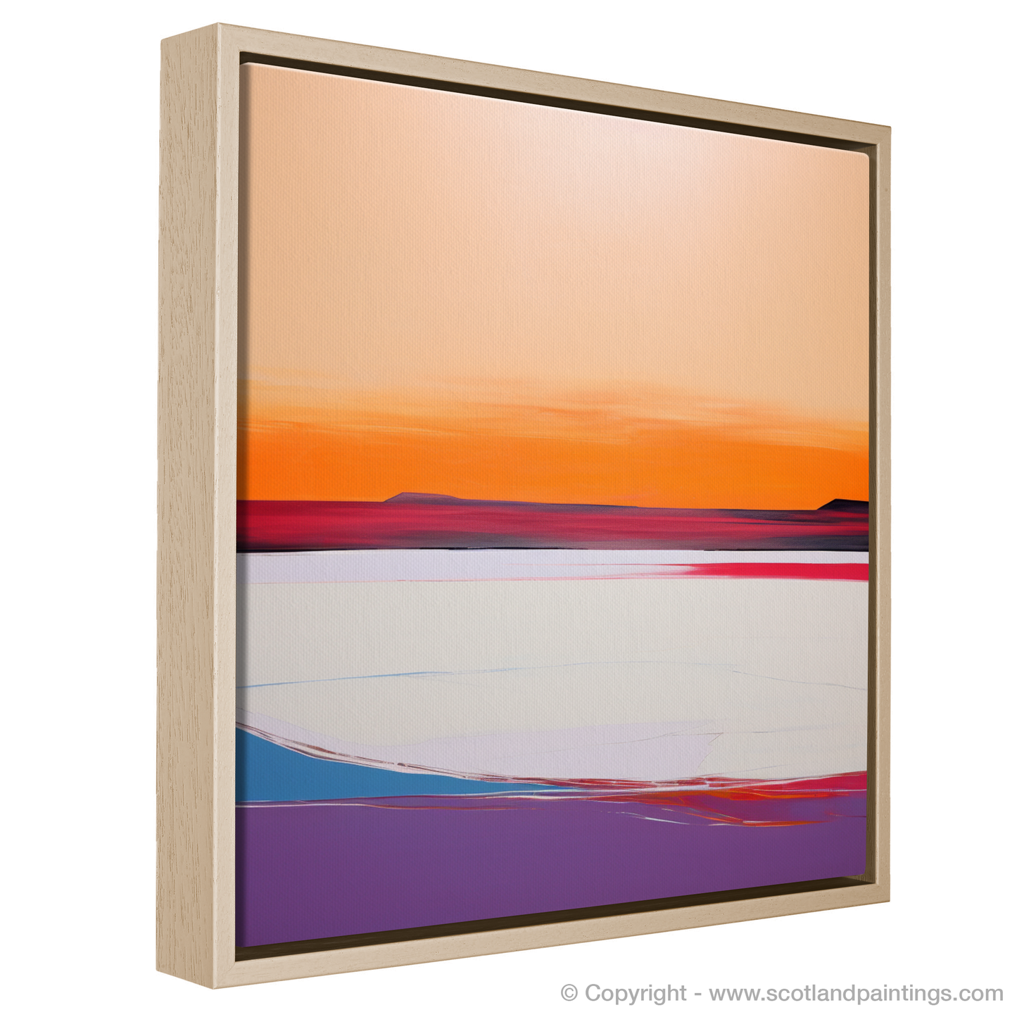 Serene Sunset at Traigh Mhor: A Scottish Beach Color Field Odyssey