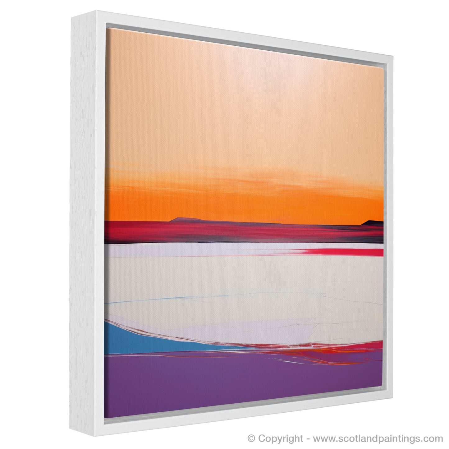 Serene Sunset at Traigh Mhor: A Scottish Beach Color Field Odyssey