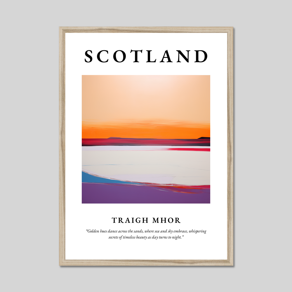 Poster in a natural frame with the word Scotland