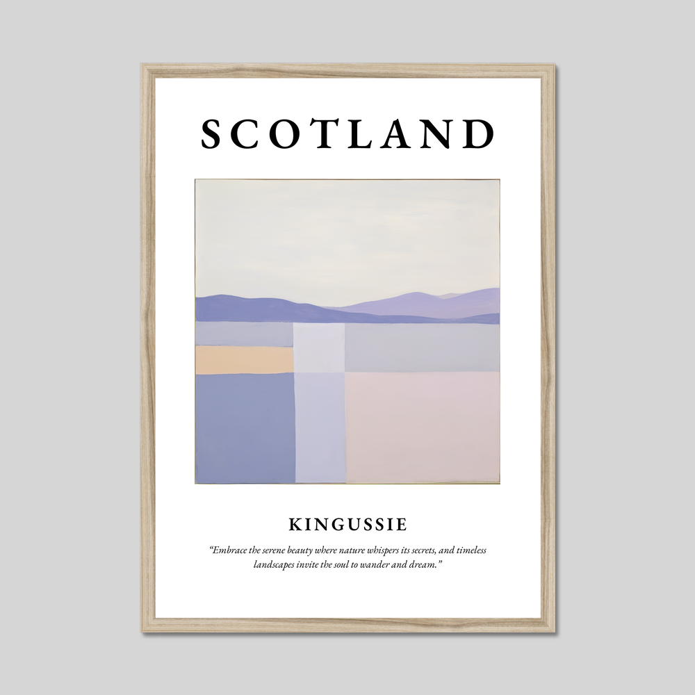 Poster in a natural frame with the word Scotland