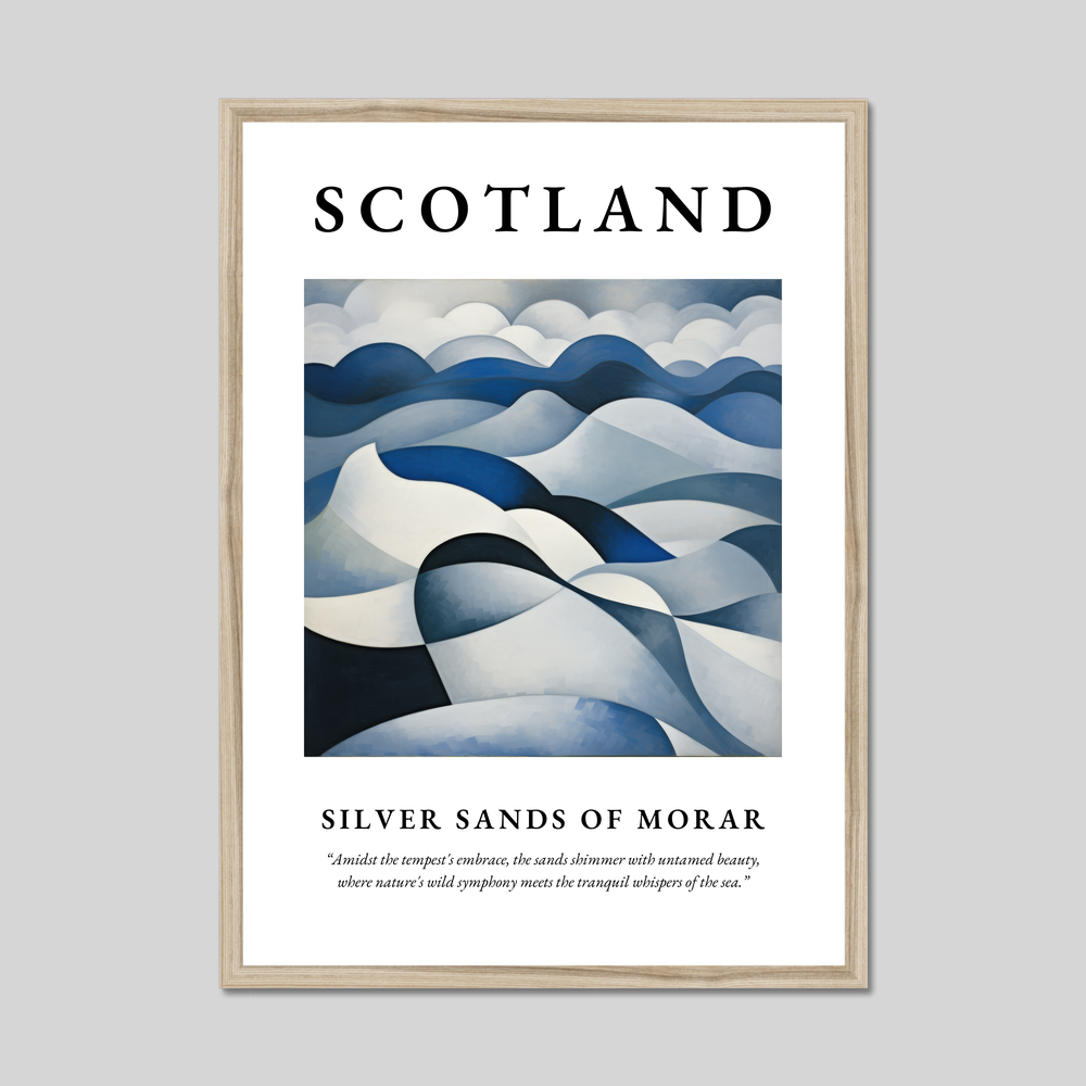 Poster in a natural frame with the word Scotland