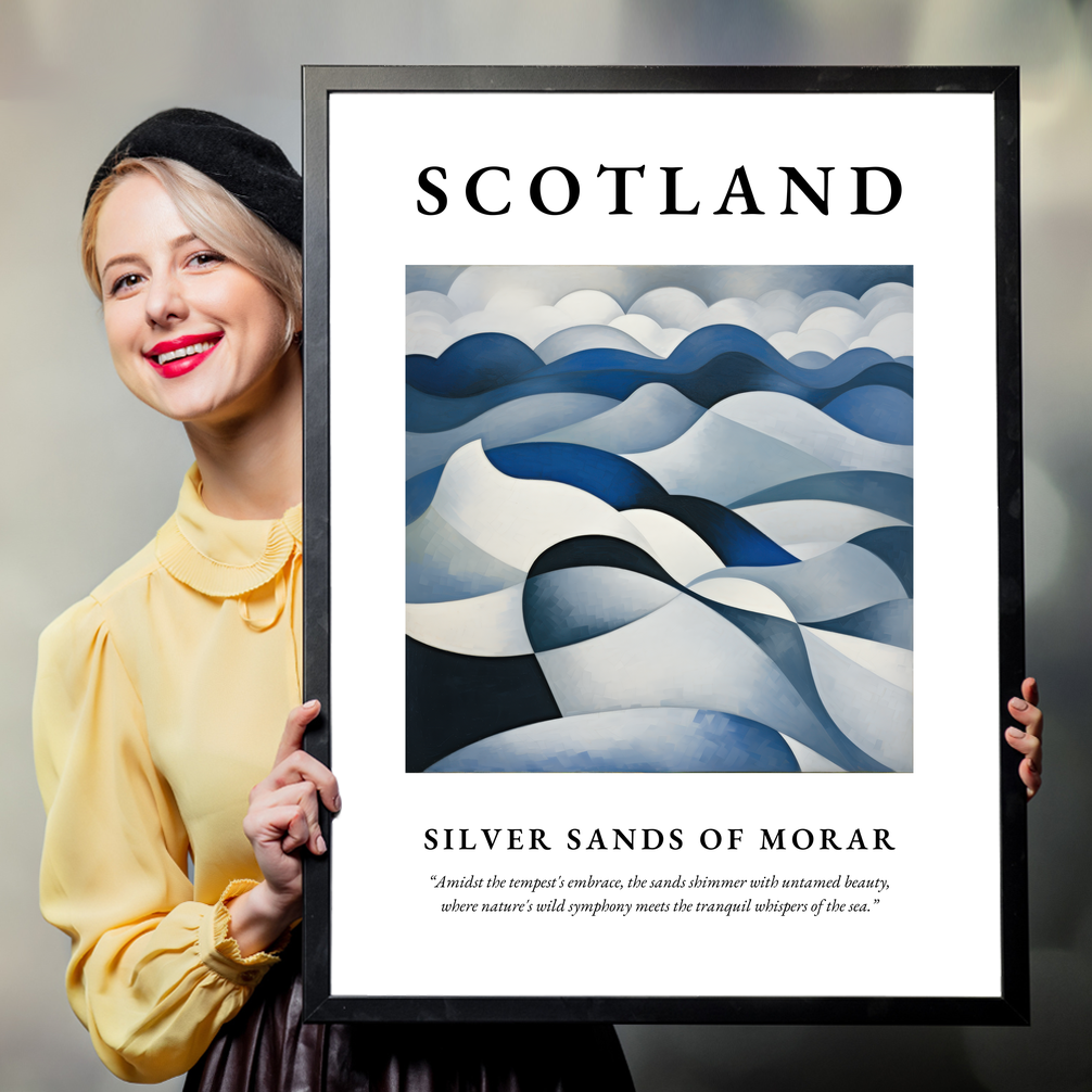 Person holding a poster of Silver Sands of Morar