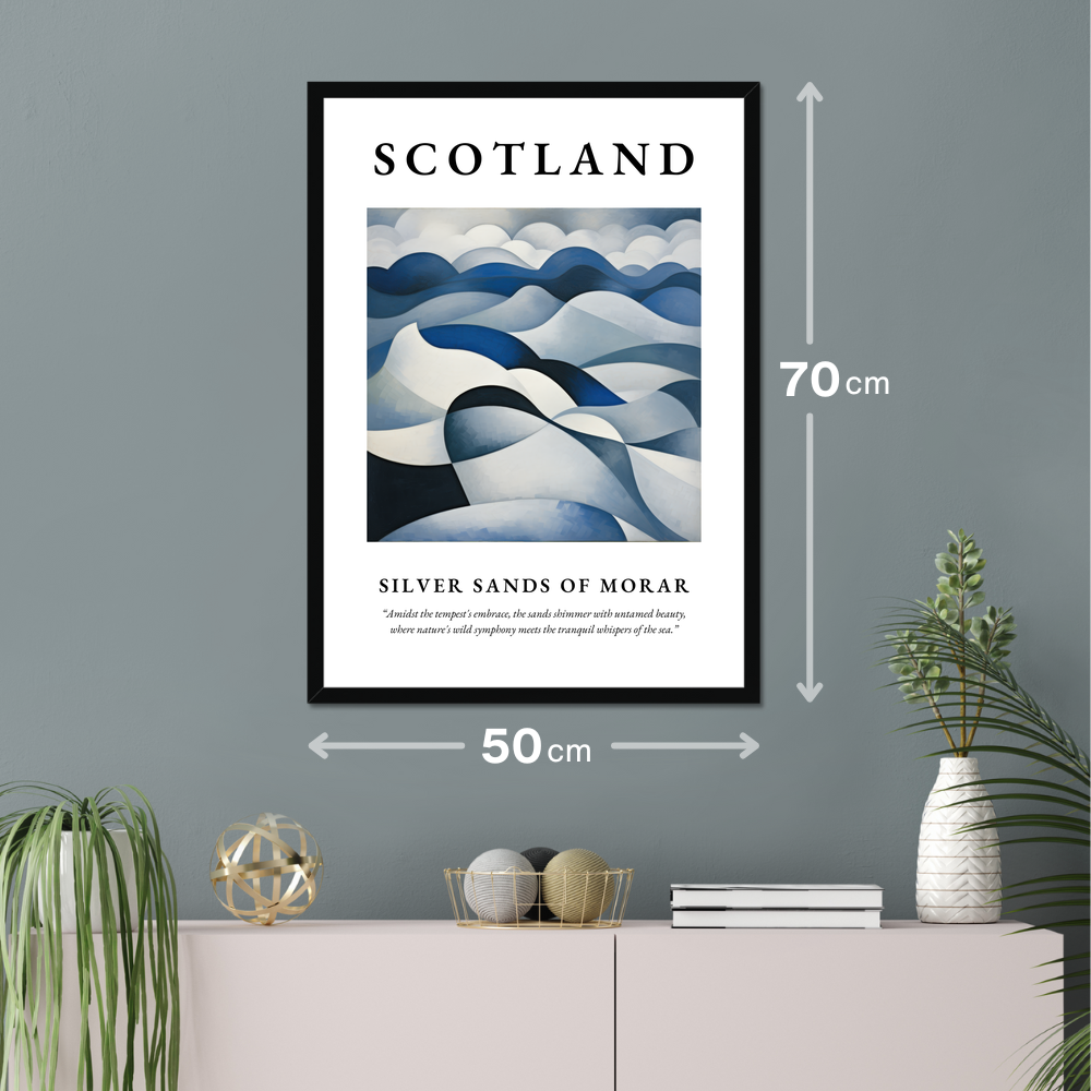 Poster of Silver Sands of Morar hanging on a wall