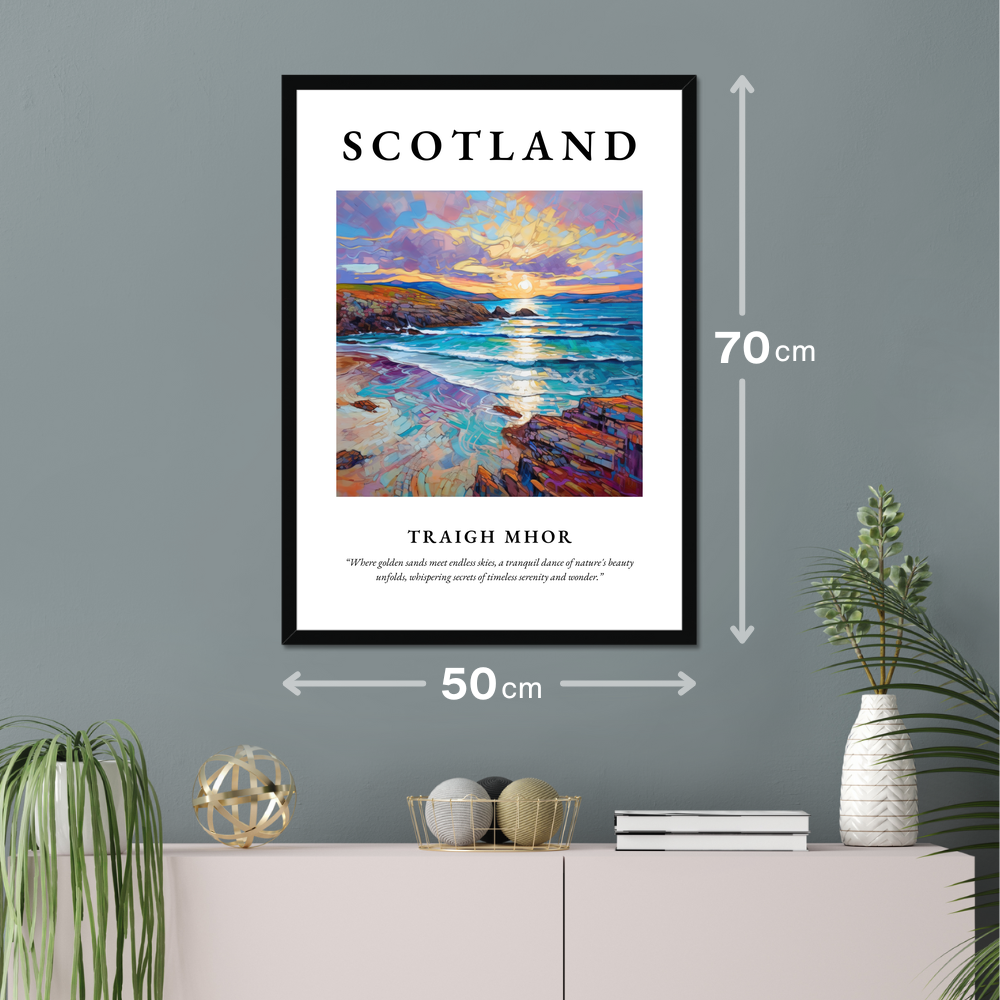 Poster of Traigh Mhor hanging on a wall