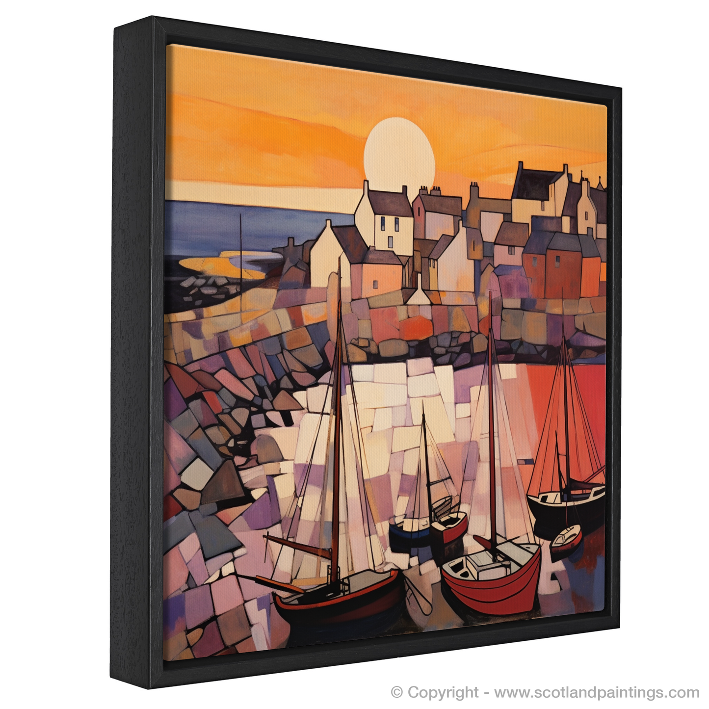 Cubist Sunset at Crail Harbour