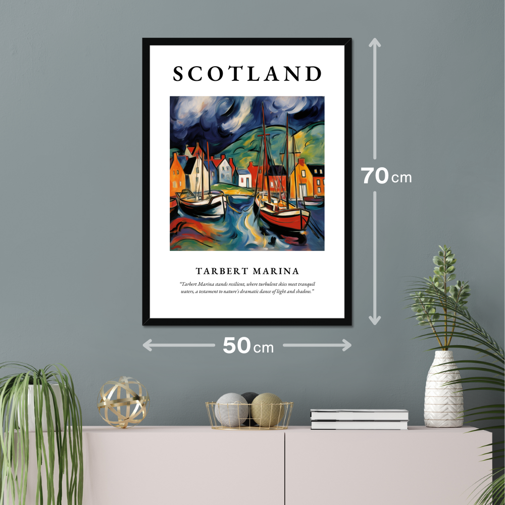 Poster of Tarbert Marina hanging on a wall