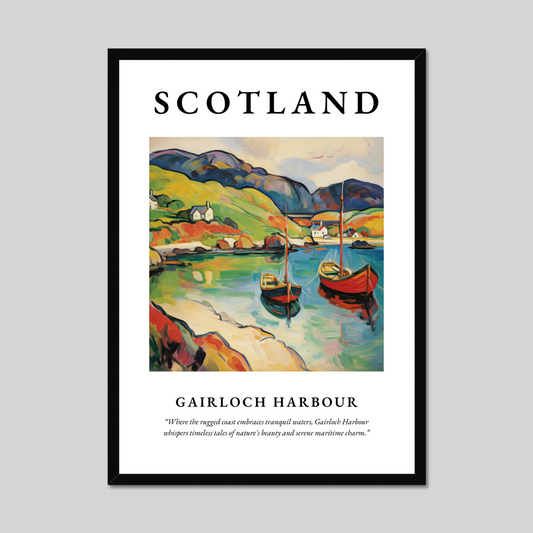 Poster of Gairloch Harbour, Scotland.