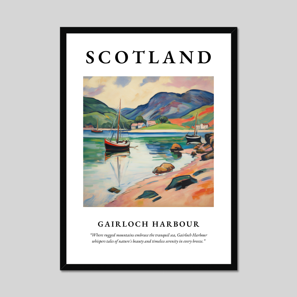 Poster of Gairloch Harbour, Scotland.