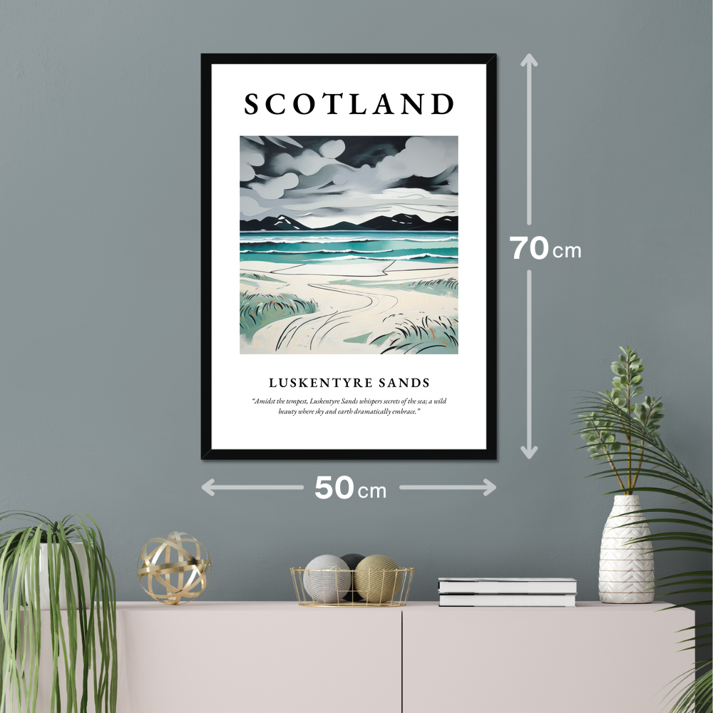 Poster of Luskentyre Sands hanging on a wall