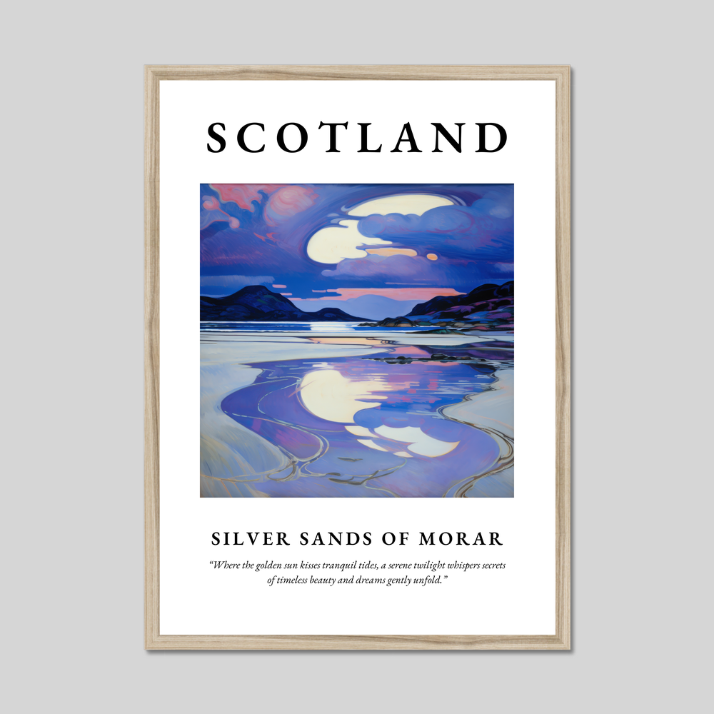 Poster in a natural frame with the word Scotland