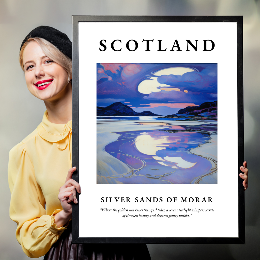 Person holding a poster of Silver Sands of Morar