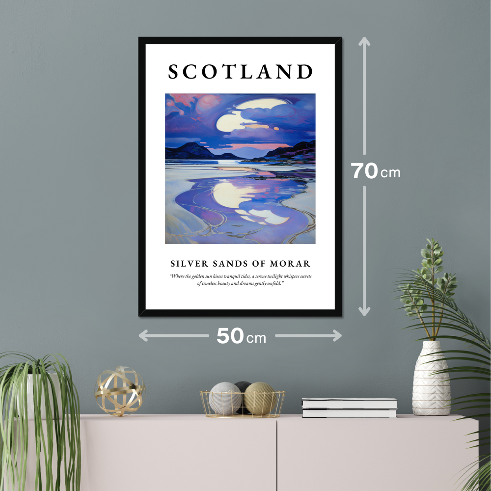 Poster of Silver Sands of Morar hanging on a wall