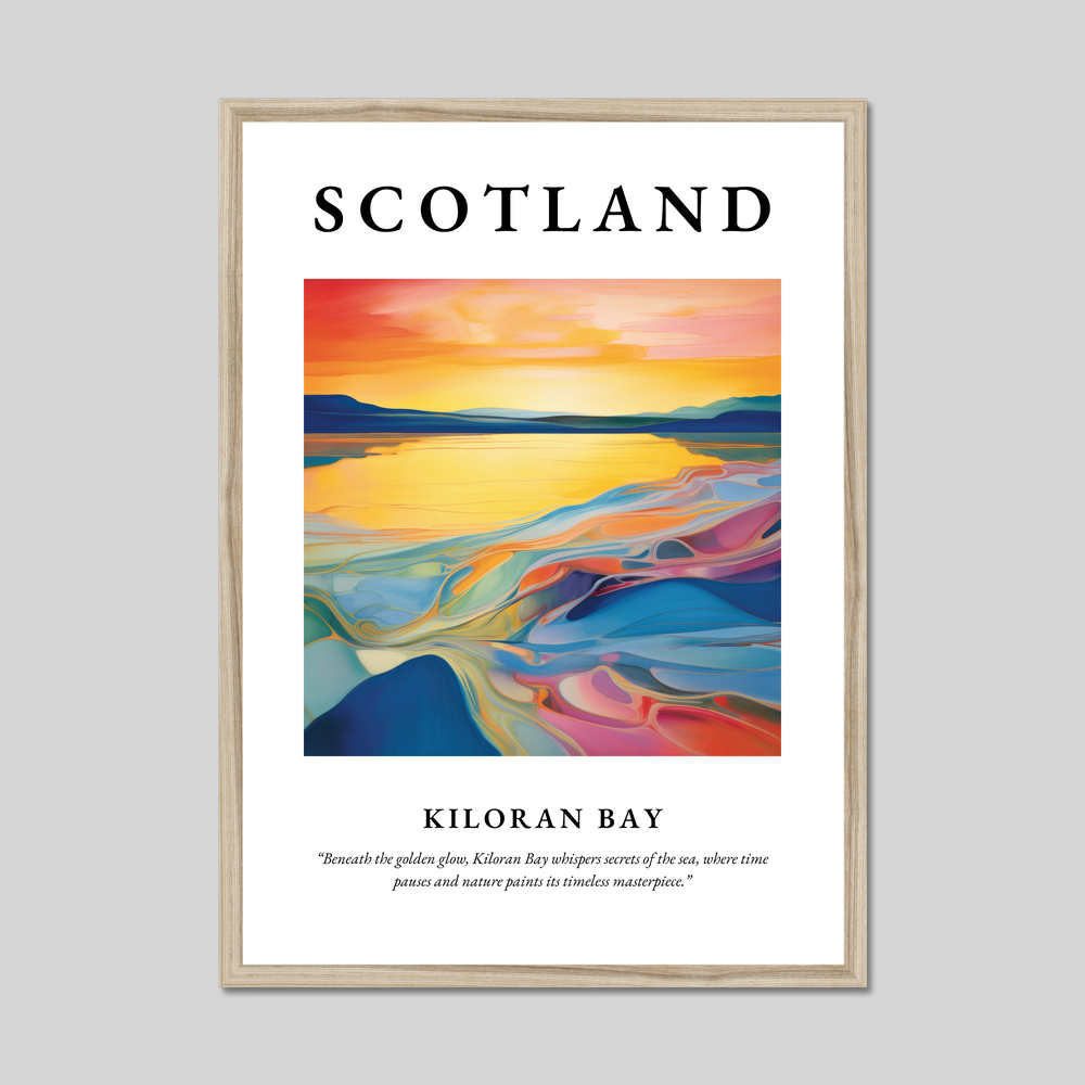 Poster in a natural frame with the word Scotland