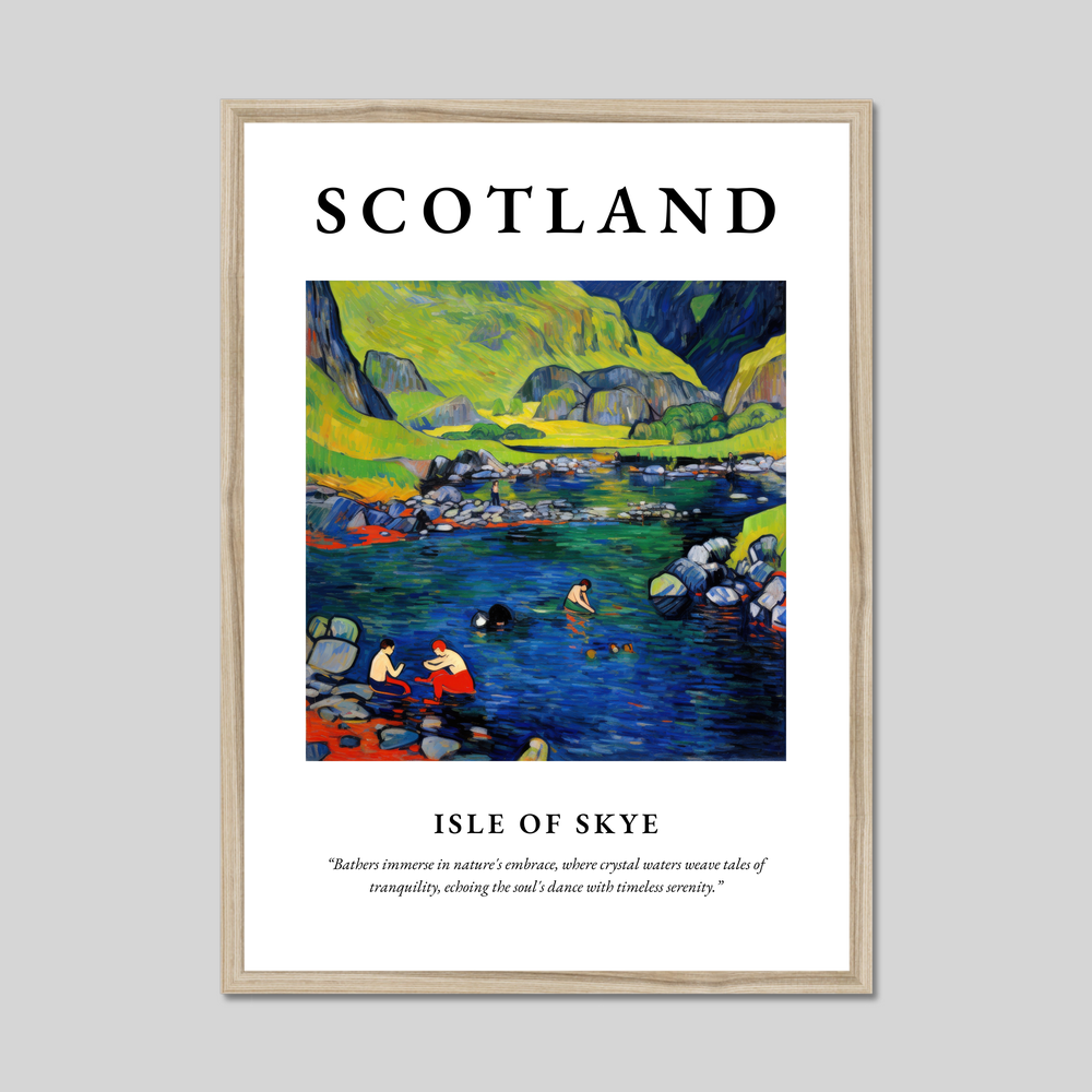 Poster in a natural frame with the word Scotland