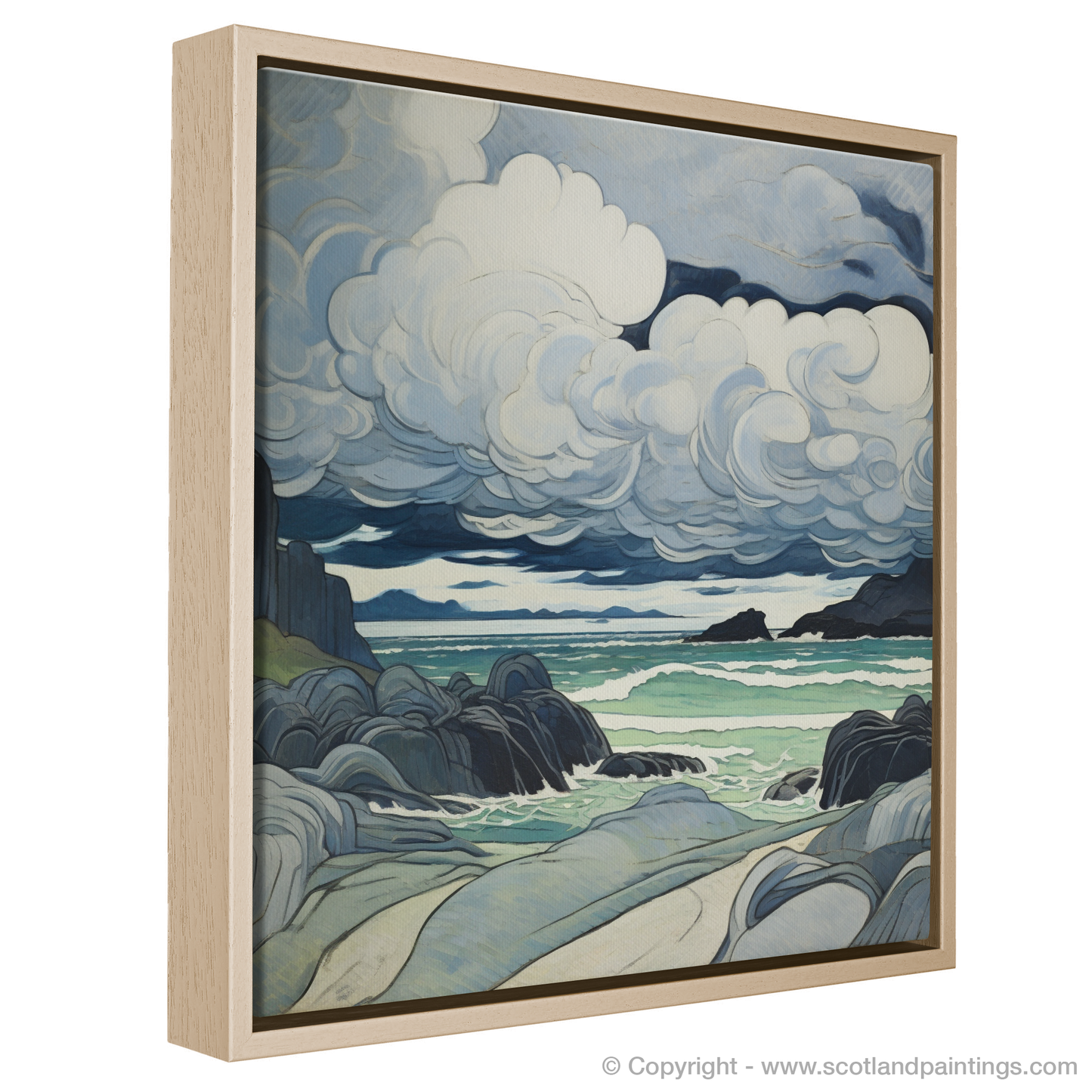 Storm's Embrace: An Art Nouveau Ode to Ardtun Bay