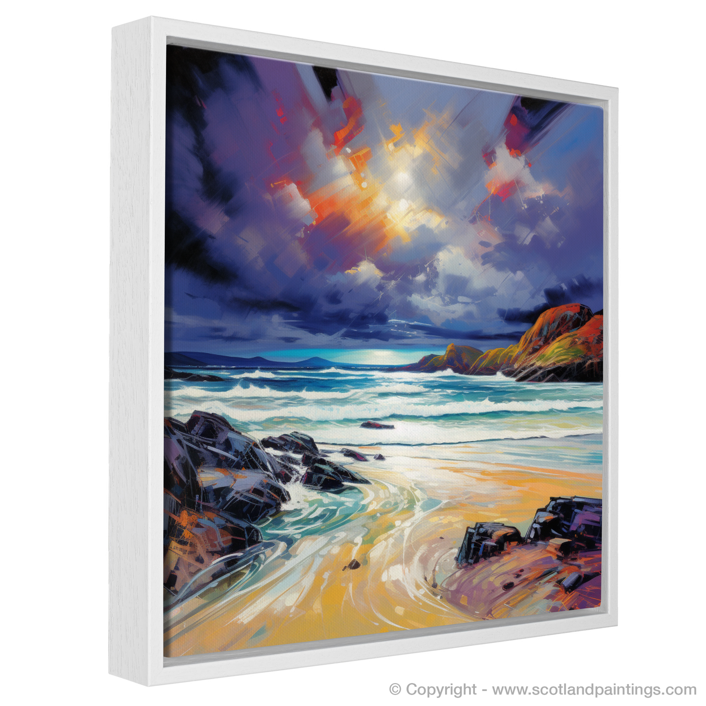 Storm Over Achmelvich Bay: A Fauvist Homage to Scottish Shores