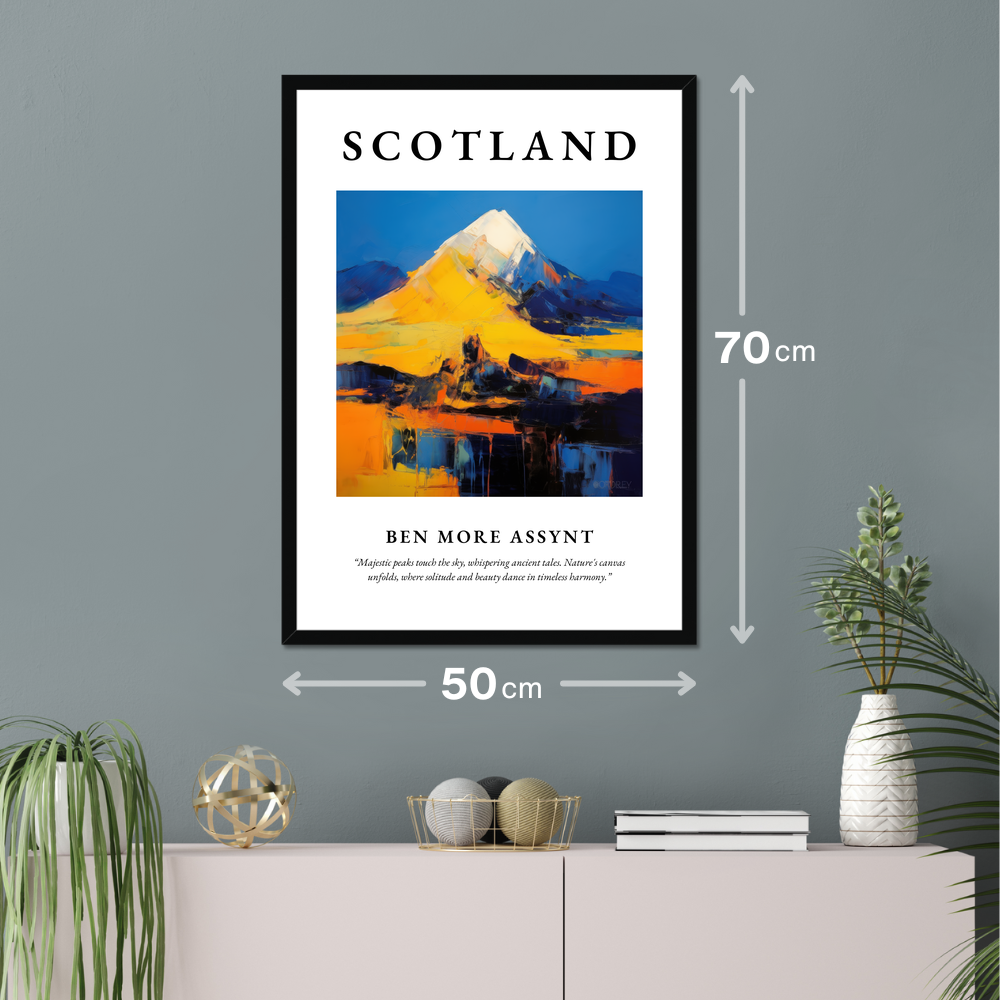 Poster of Ben More Assynt hanging on a wall