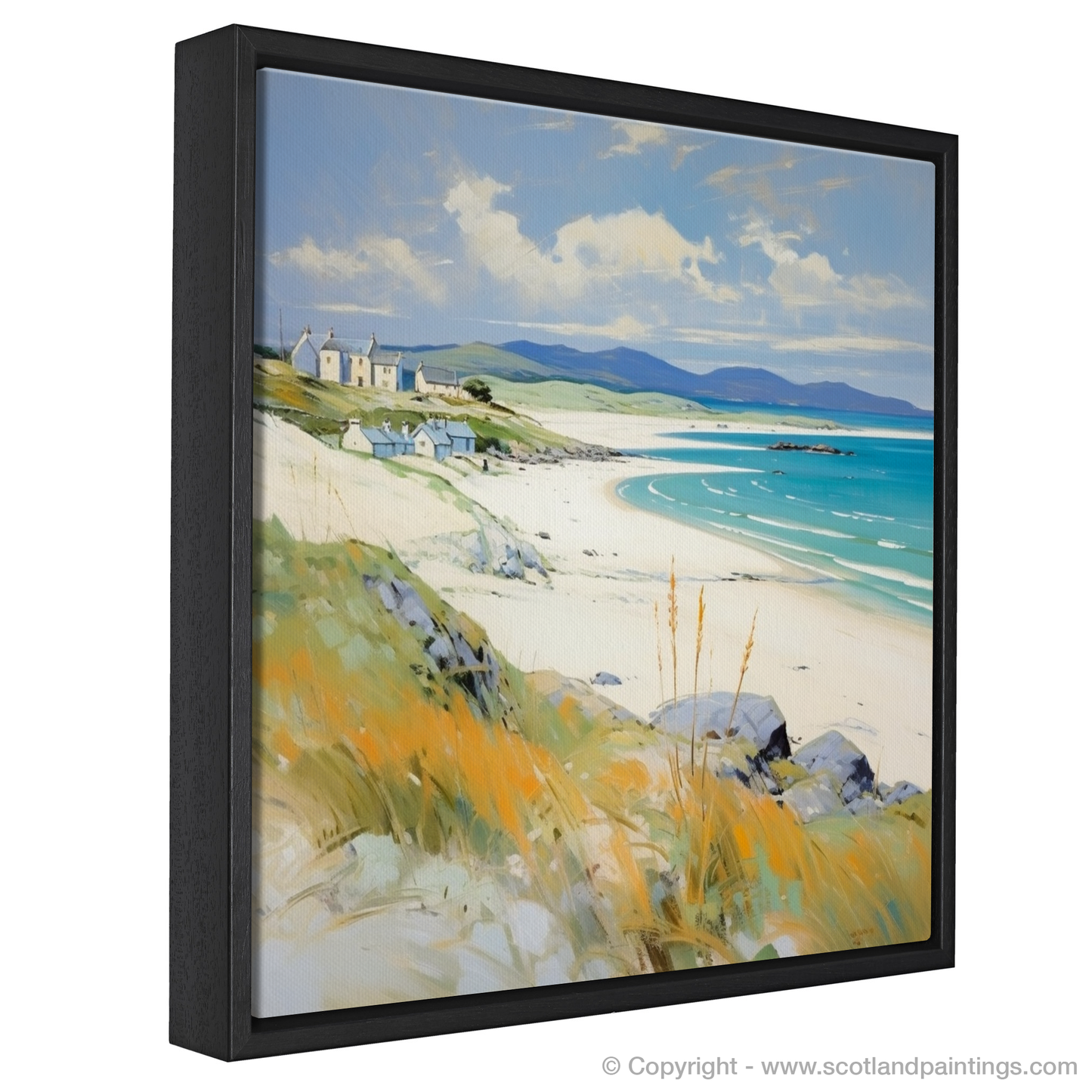 Escaping to Traigh Mhor: A Naive Art Tribute to Scottish Coastal Bliss