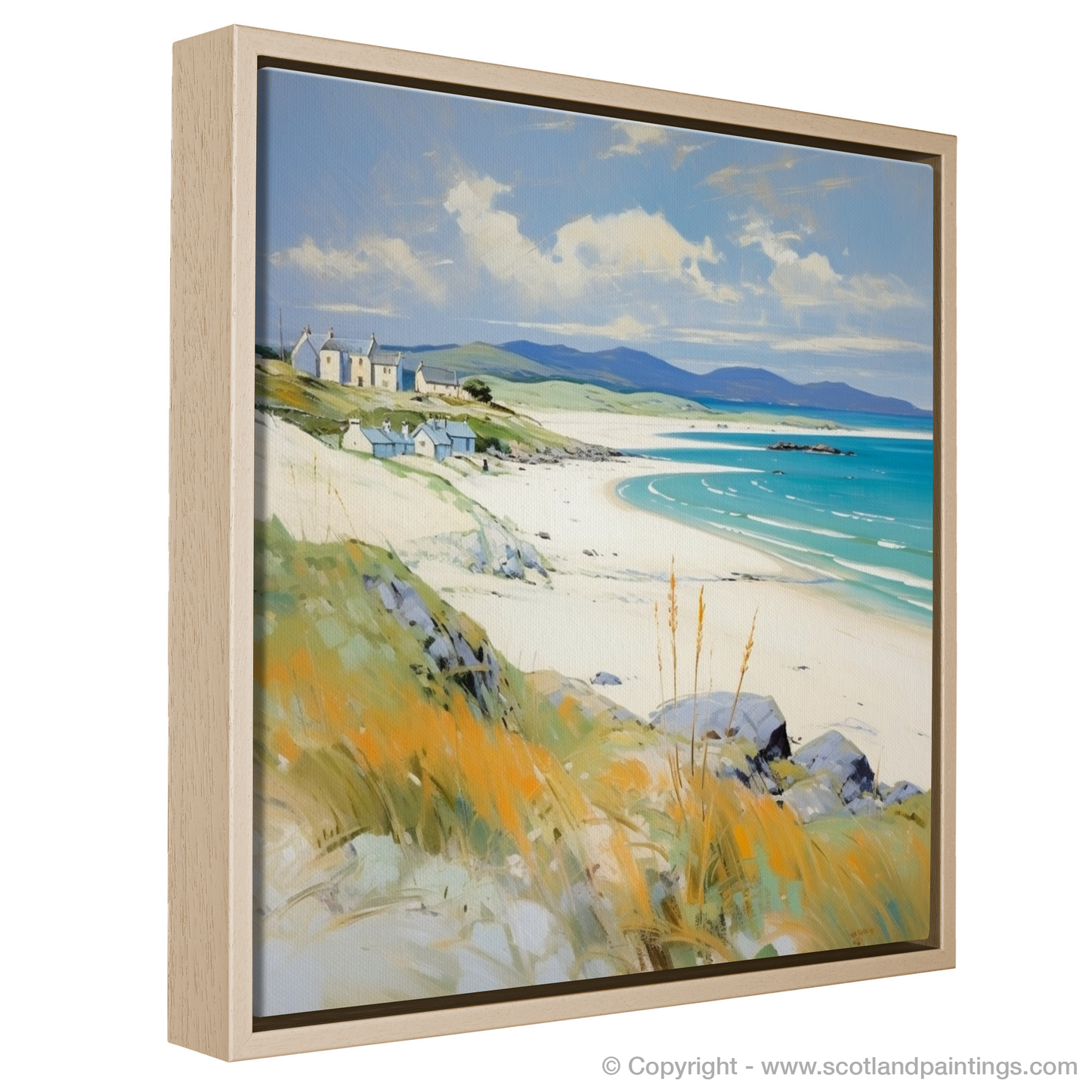 Escaping to Traigh Mhor: A Naive Art Tribute to Scottish Coastal Bliss