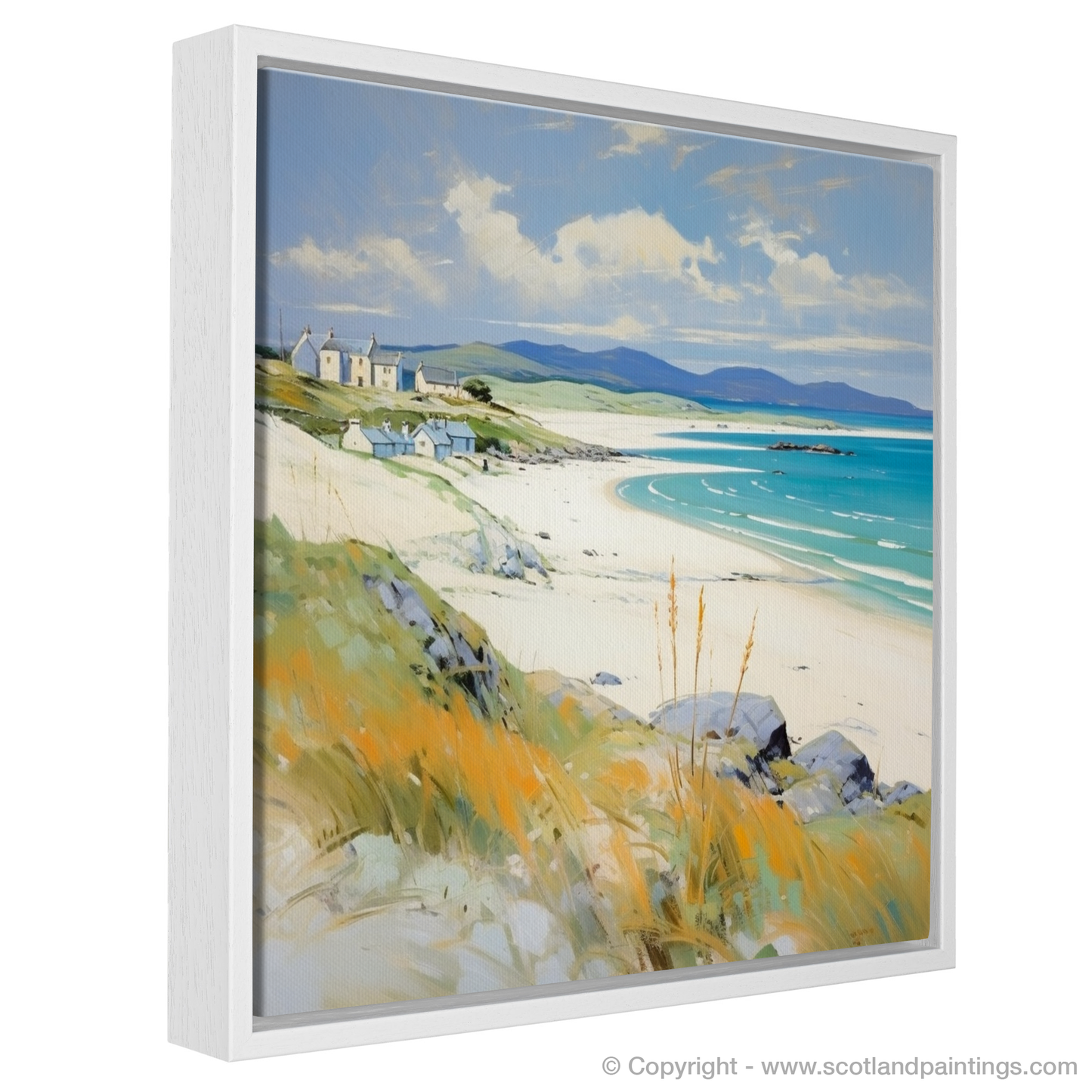 Escaping to Traigh Mhor: A Naive Art Tribute to Scottish Coastal Bliss