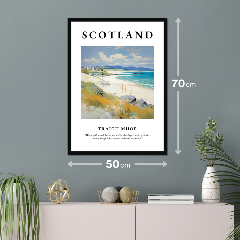 Poster of Traigh Mhor hanging on a wall