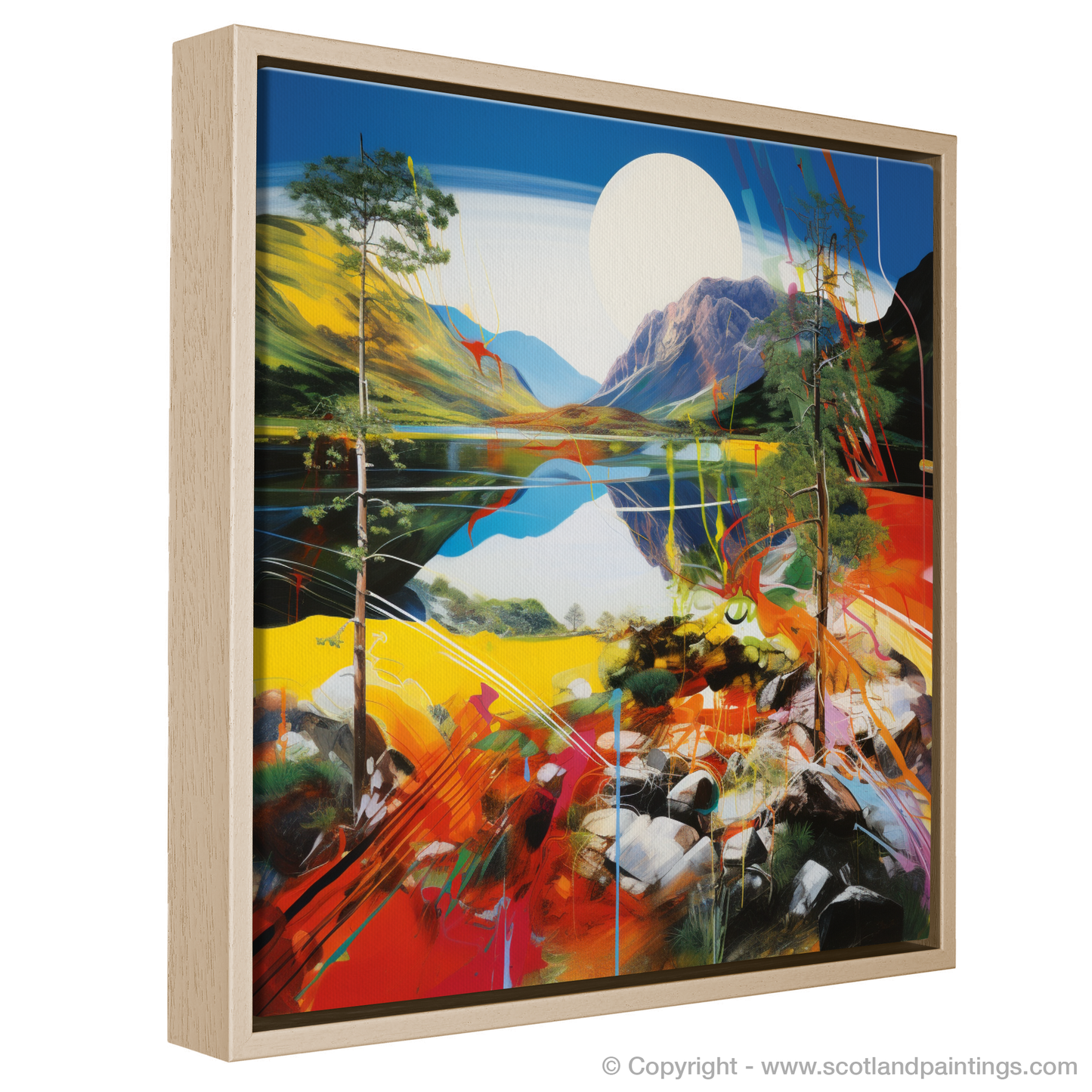 Vibrant Highlands: A Pop Art Tribute to Loch Maree, Wester Ross