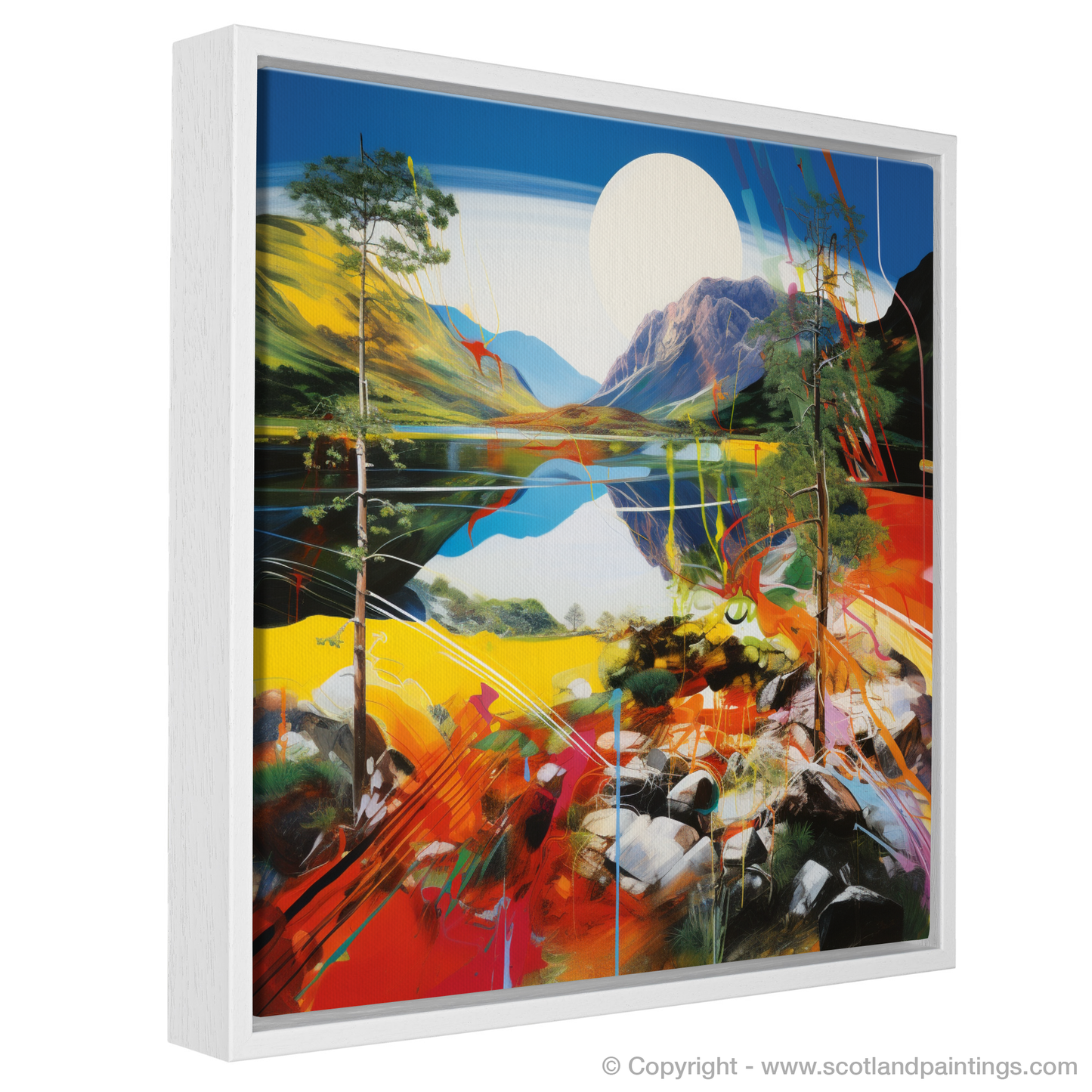 Vibrant Highlands: A Pop Art Tribute to Loch Maree, Wester Ross