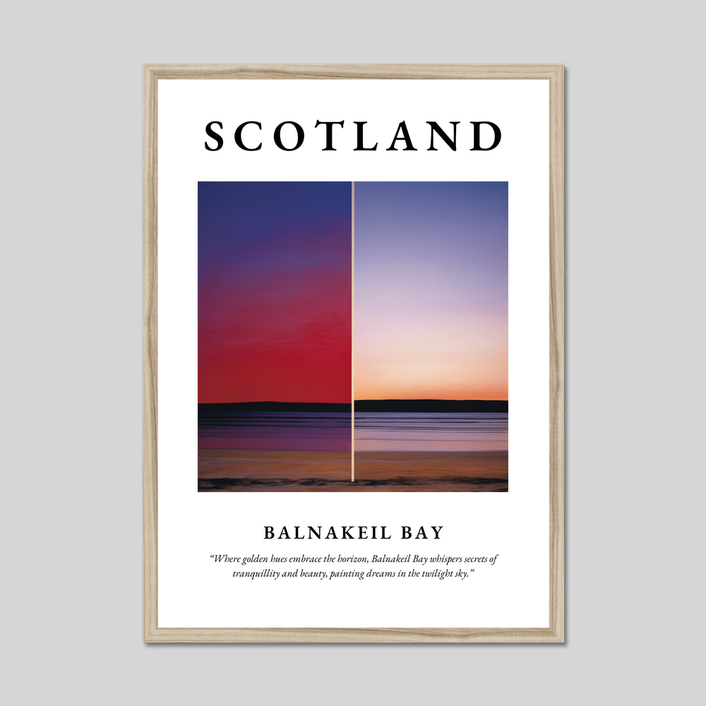 Poster in a natural frame with the word Scotland