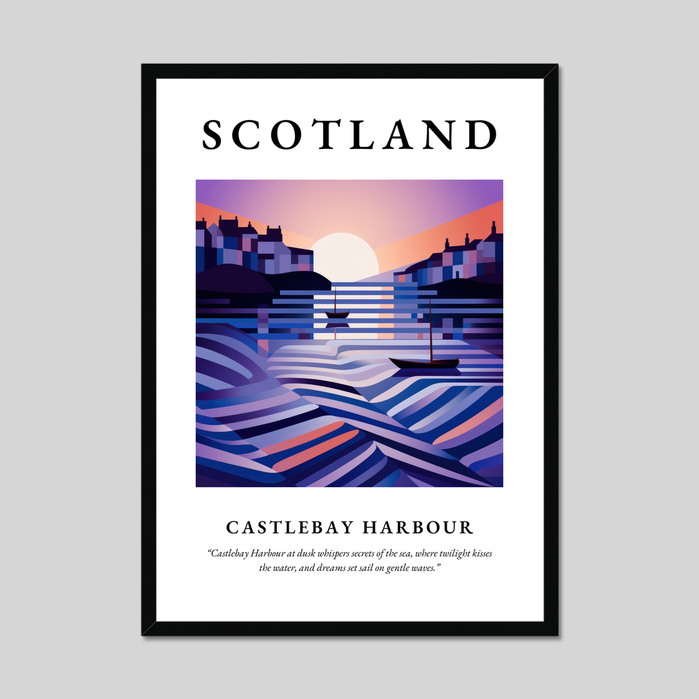 Poster of Castlebay Harbour, Scotland.