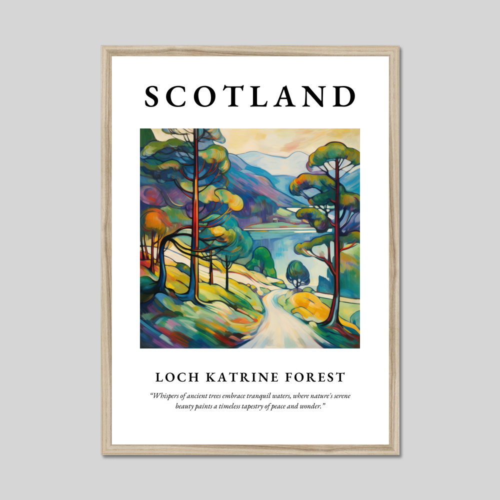 Poster in a natural frame with the word Scotland