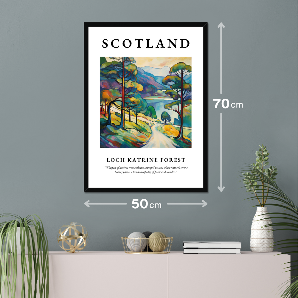 Poster of Loch Katrine Forest hanging on a wall