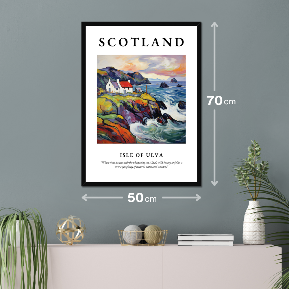 Poster of Isle of Ulva hanging on a wall