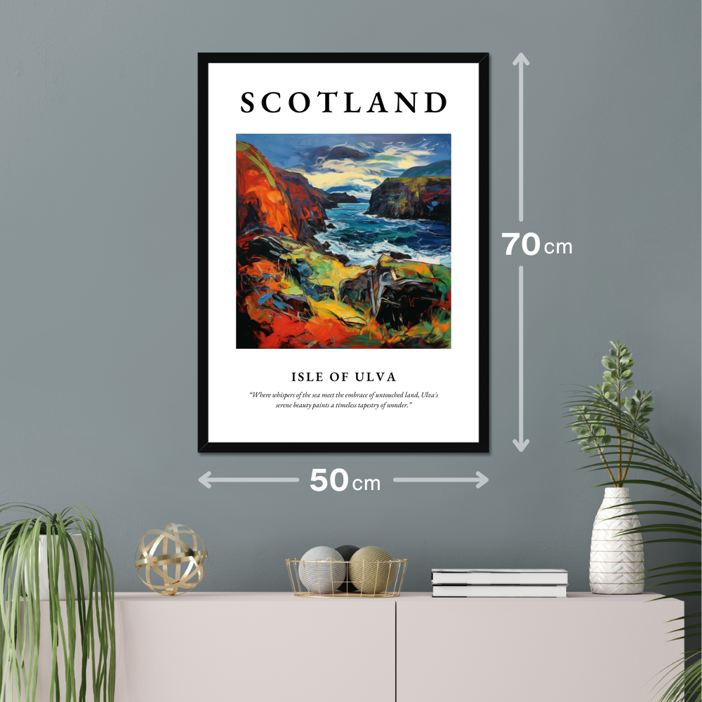 Poster of Isle of Ulva hanging on a wall