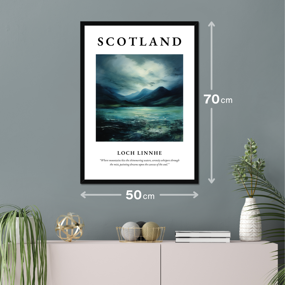 Poster of Loch Linnhe hanging on a wall