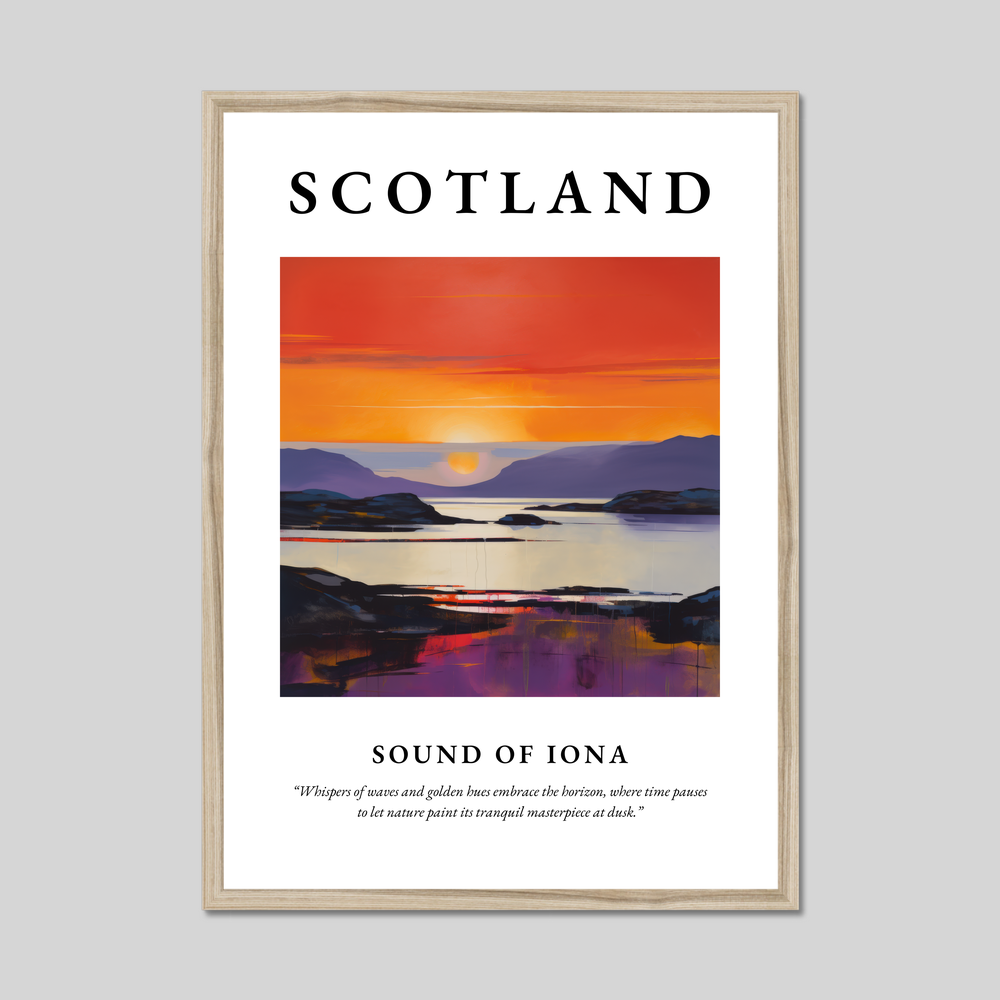 Poster in a natural frame with the word Scotland