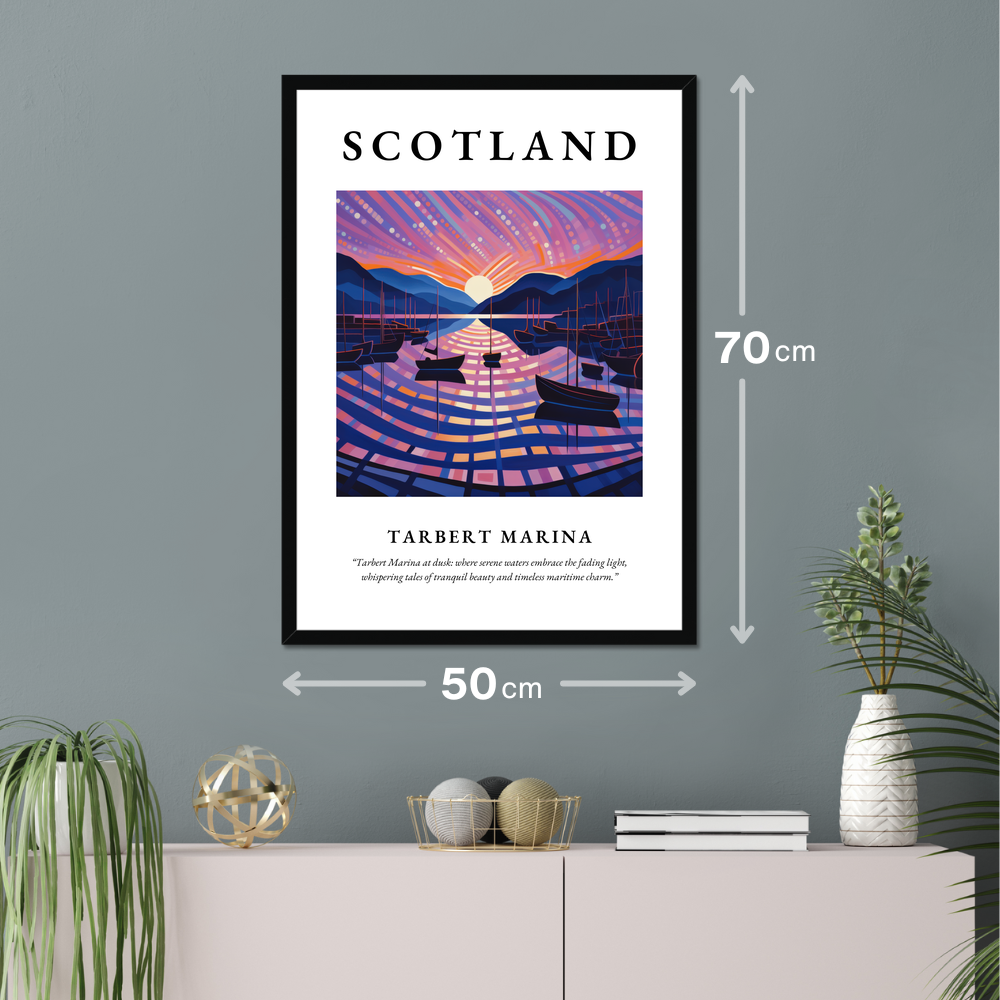 Poster of Tarbert Marina hanging on a wall