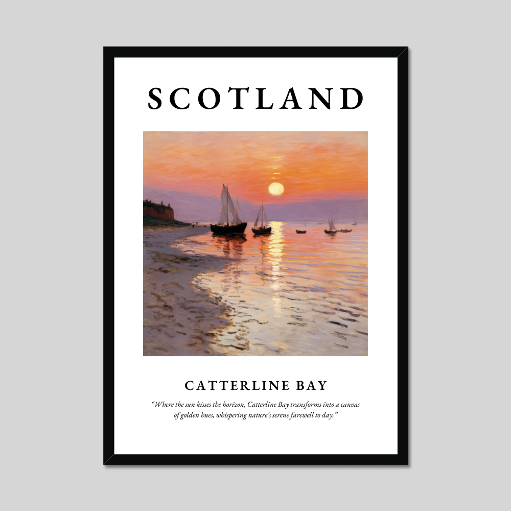 Poster of Catterline Bay, Scotland.