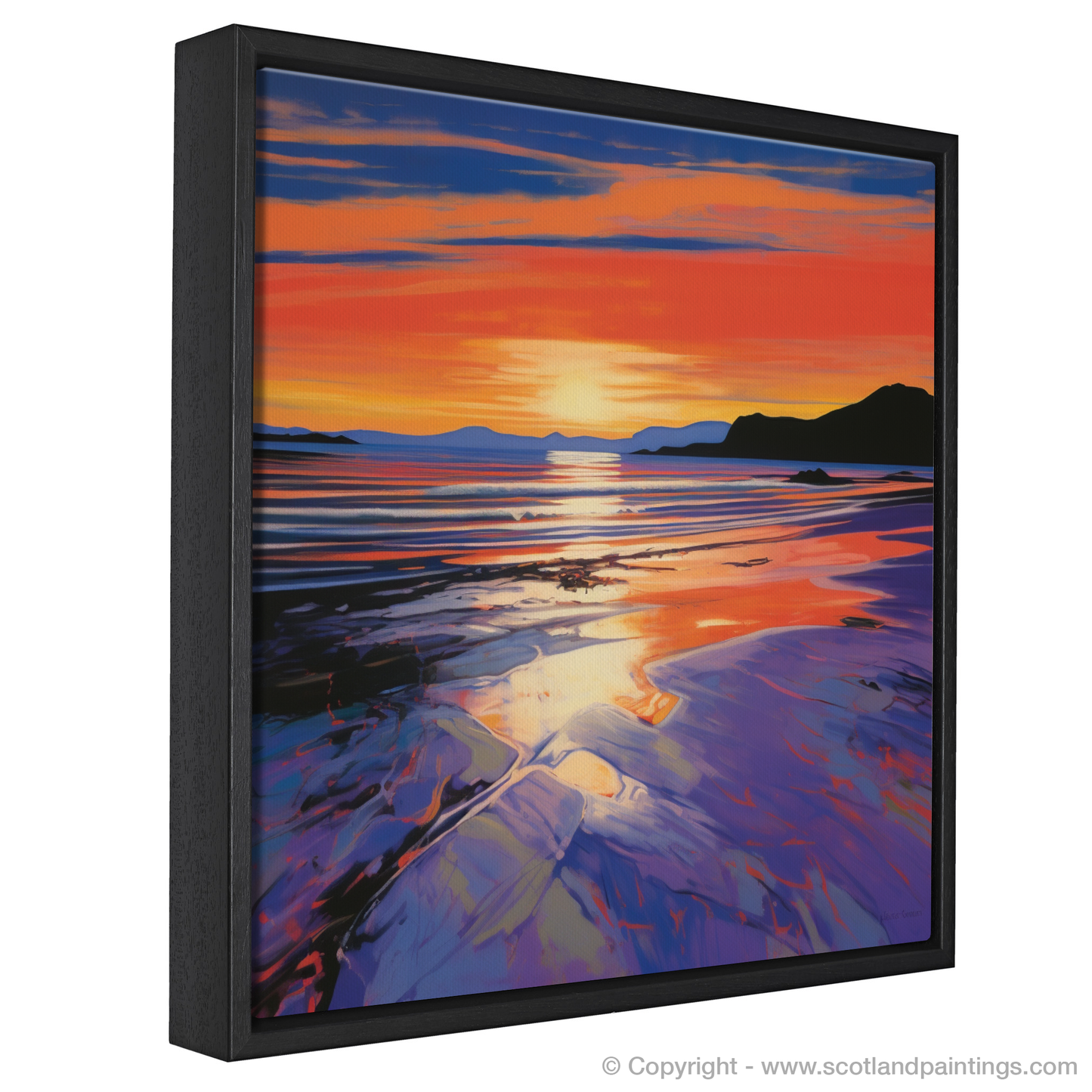 Camusdarach Beach Twilight: A Pop Art Tribute to Scottish Shores