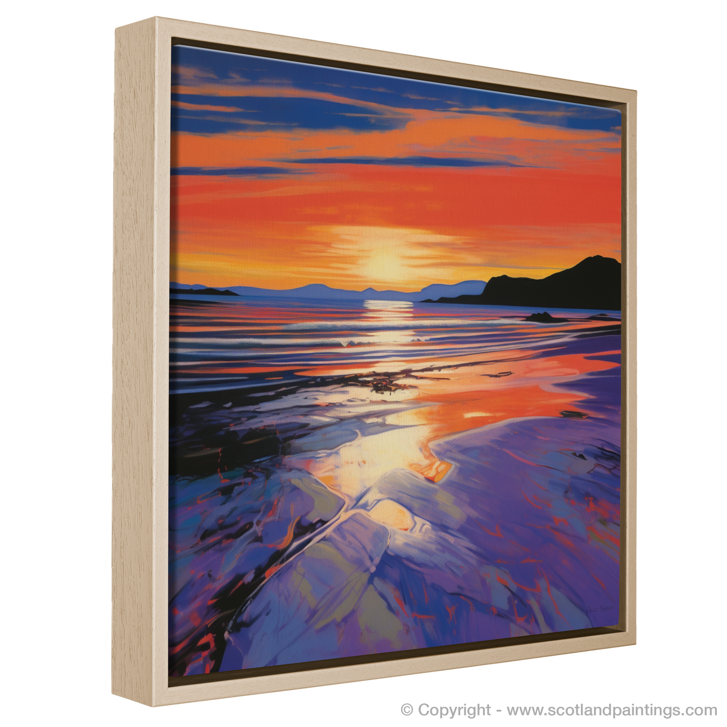 Camusdarach Beach Twilight: A Pop Art Tribute to Scottish Shores