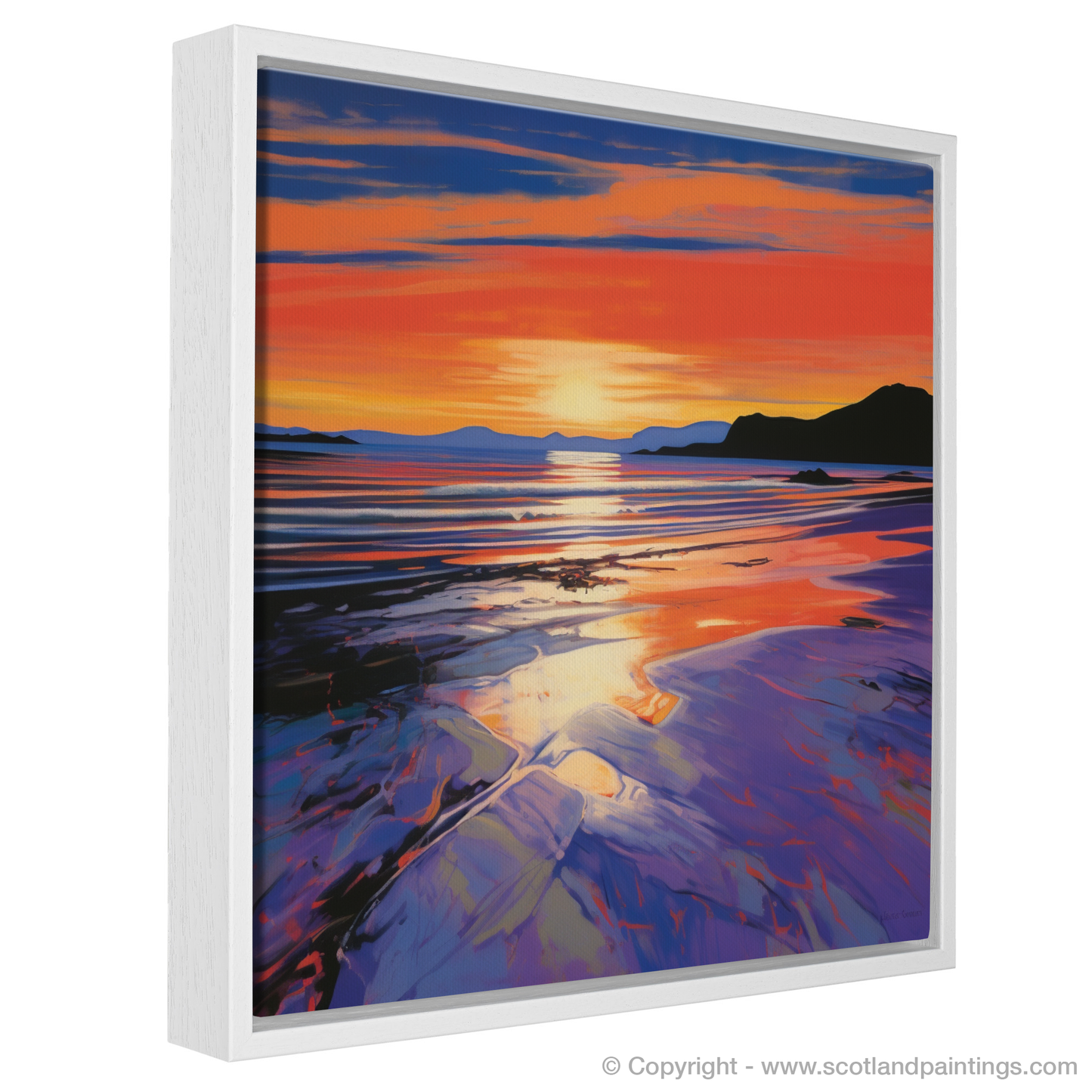 Camusdarach Beach Twilight: A Pop Art Tribute to Scottish Shores