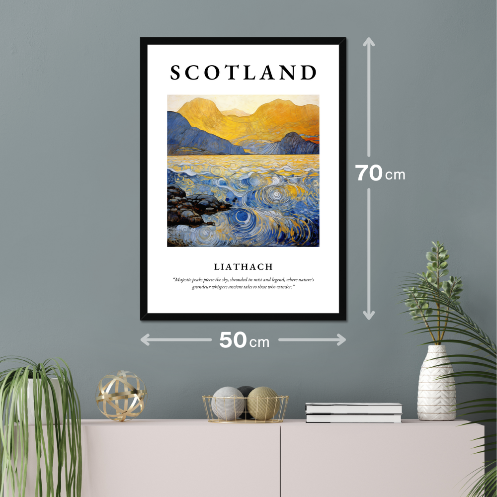 Poster of Liathach hanging on a wall