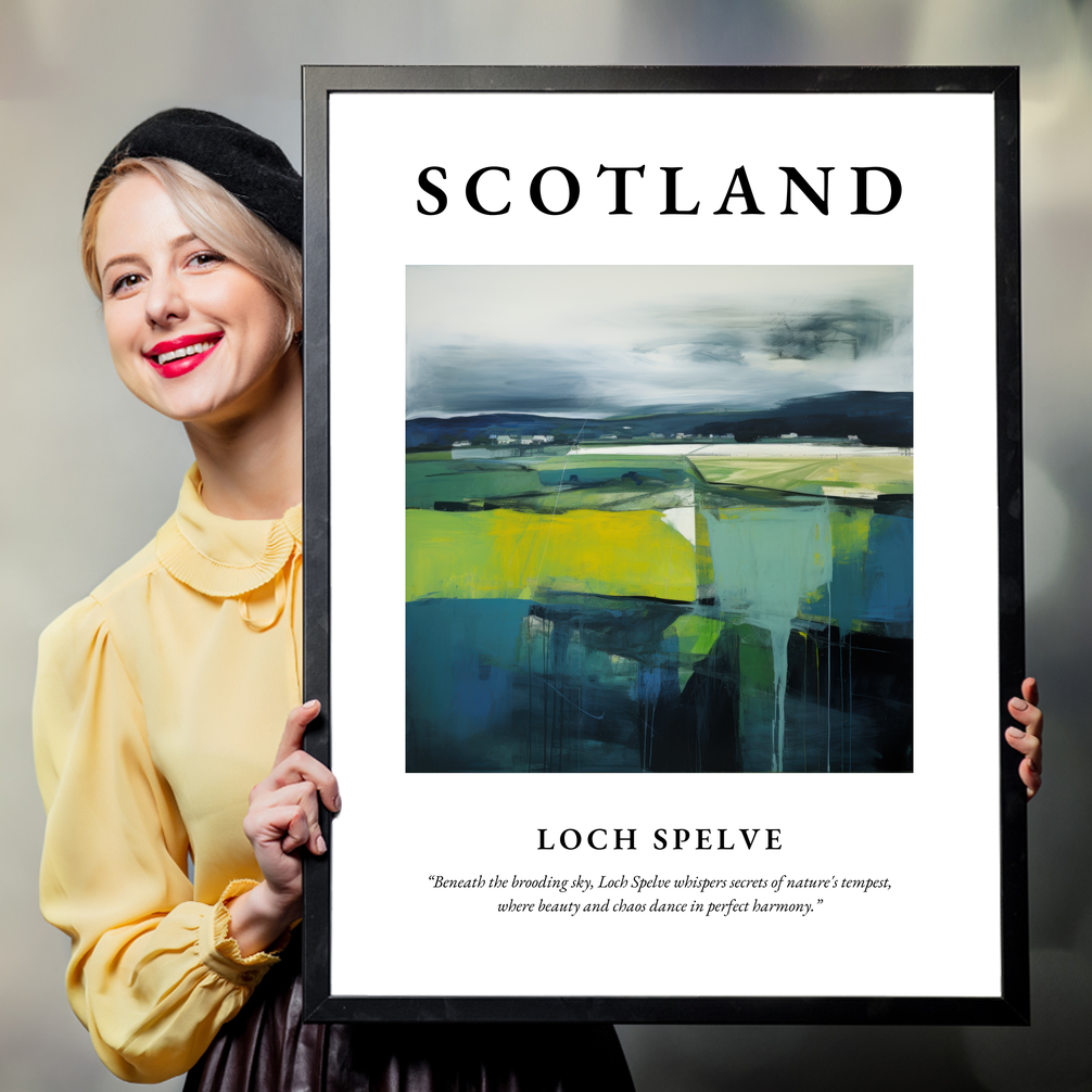 Person holding a poster of Loch Spelve