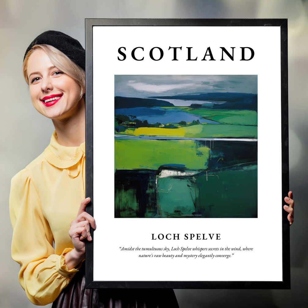 Person holding a poster of Loch Spelve