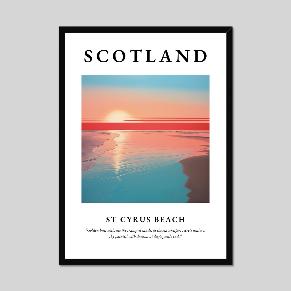 Poster of St Cyrus Beach, Scotland.