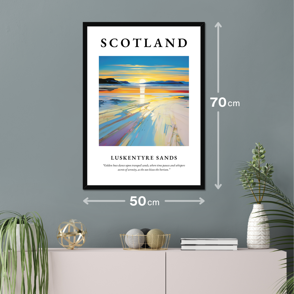 Poster of Luskentyre Sands hanging on a wall