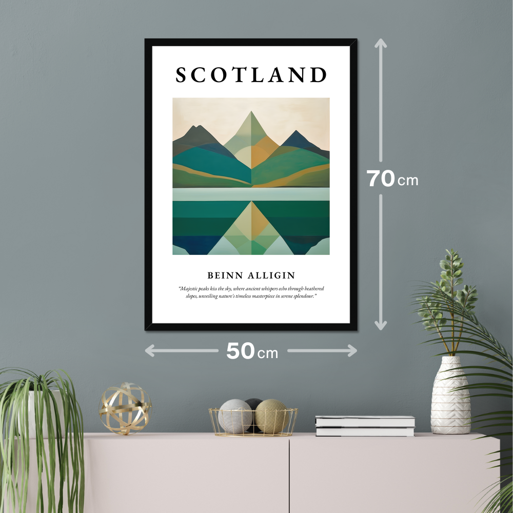 Poster of Beinn Alligin hanging on a wall