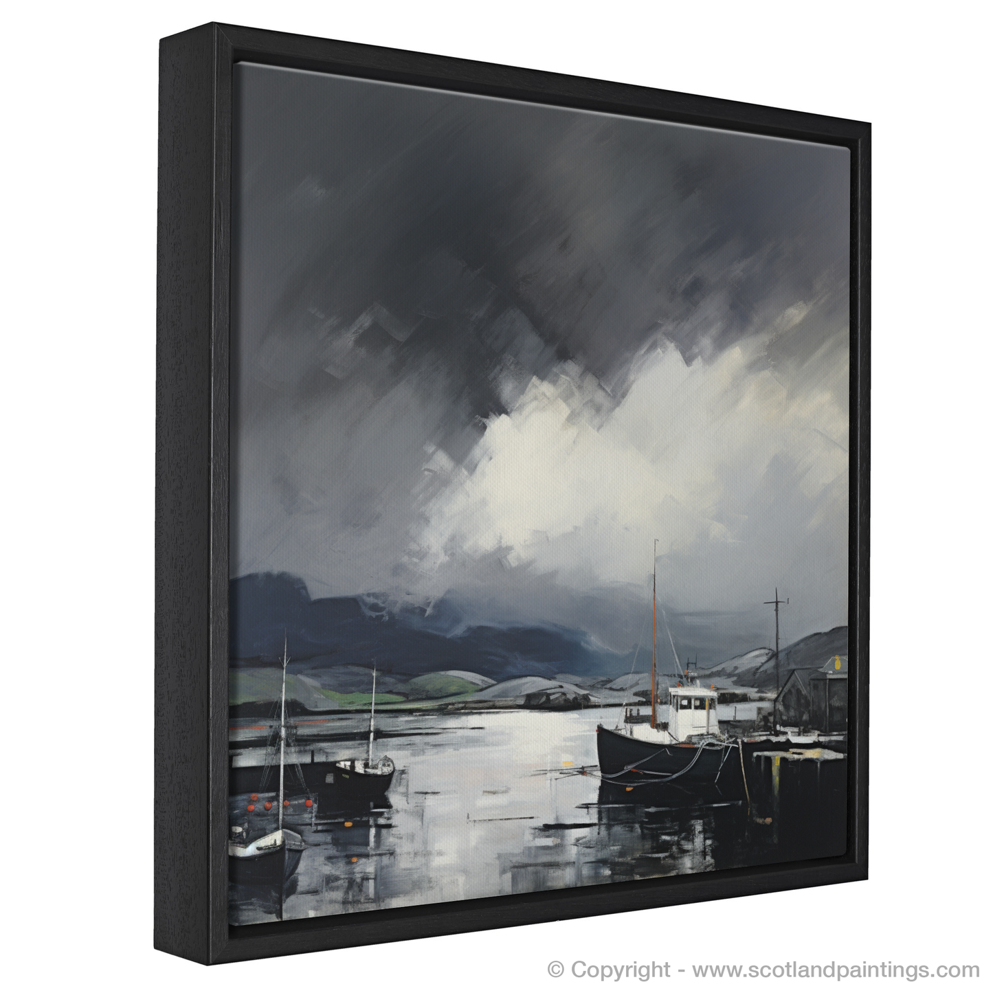 Storm Over Mallaig Harbour: A Minimalist Ode to Scotland's Coast