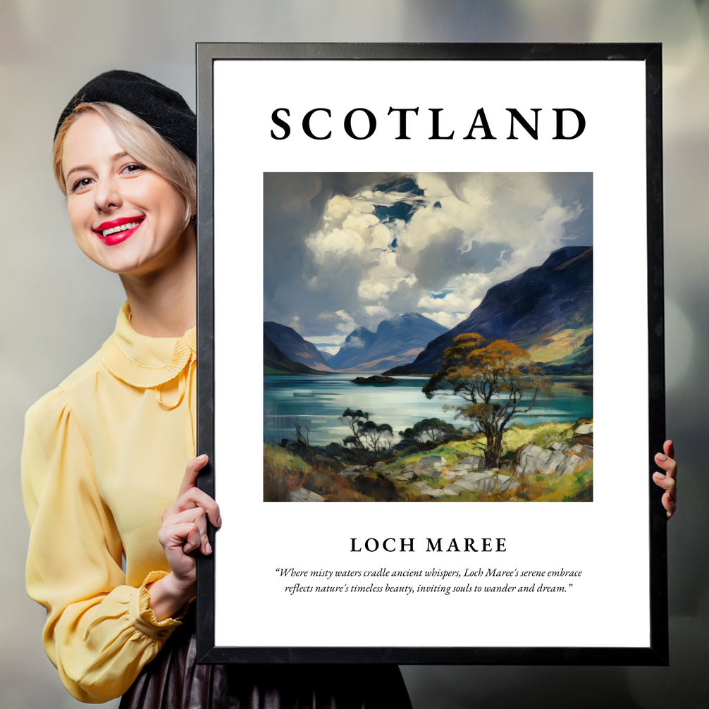 Person holding a poster of Loch Maree